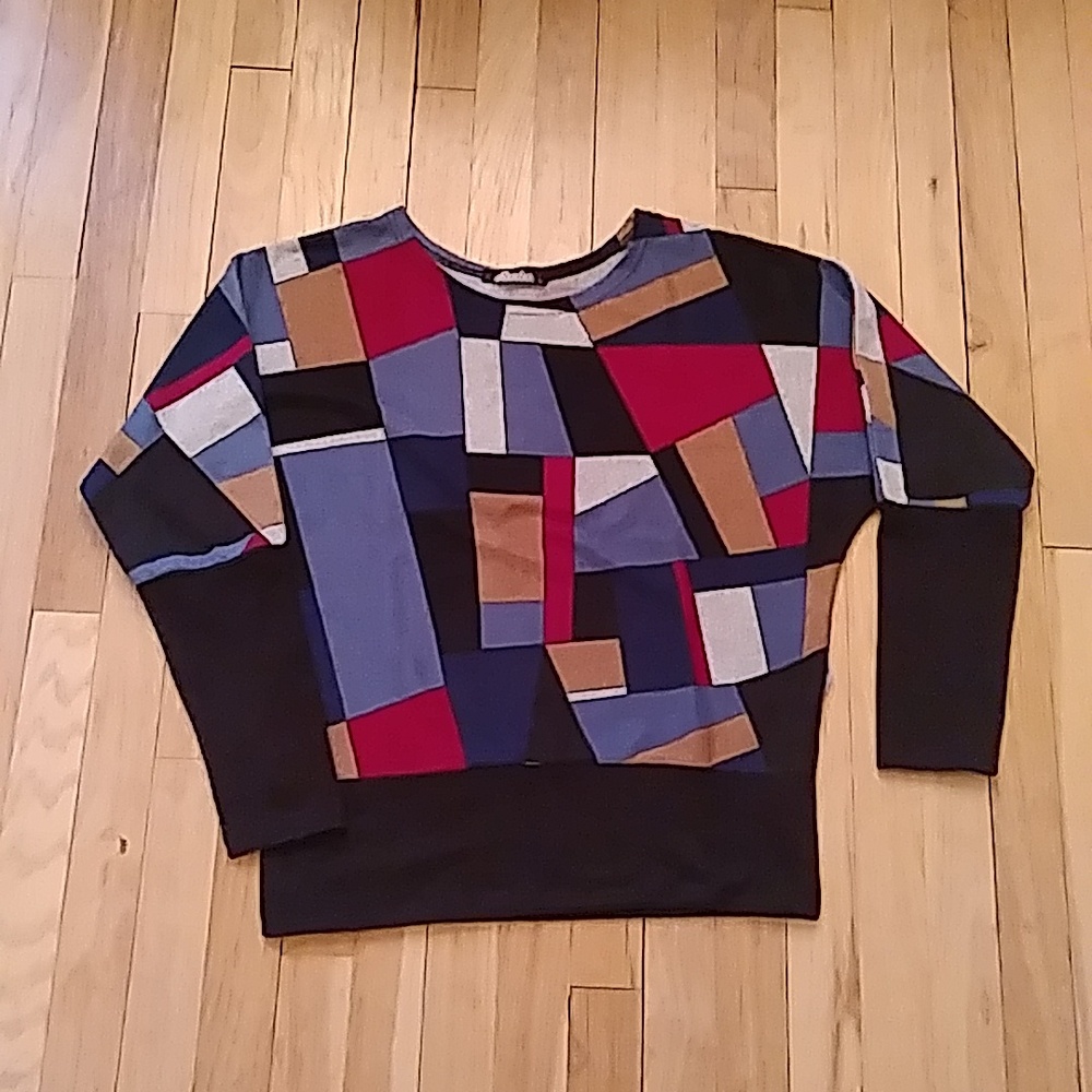 BENTER VINTAGE SWEATER COLORFUL LARGE